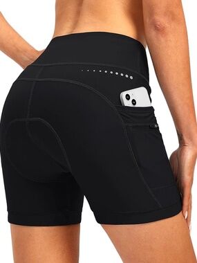 Black padded bike shorts